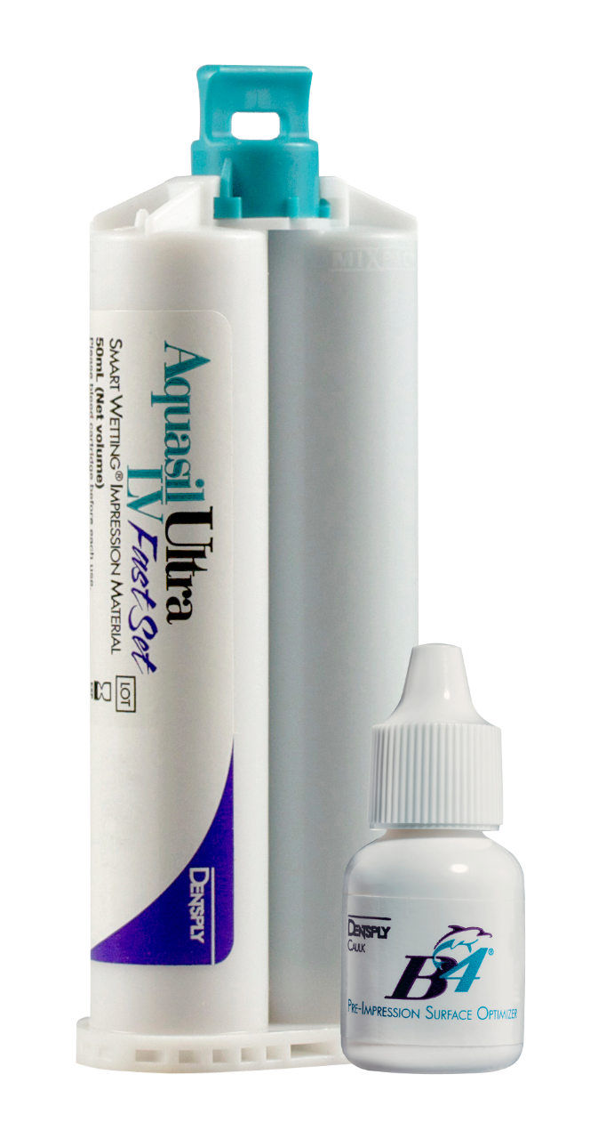 Aquasil Ultra Smart Wetting Impression Material, Cartridge Pack, Rigid, Fast Set, 50 ml, Mint, Light Green, 4/Pk