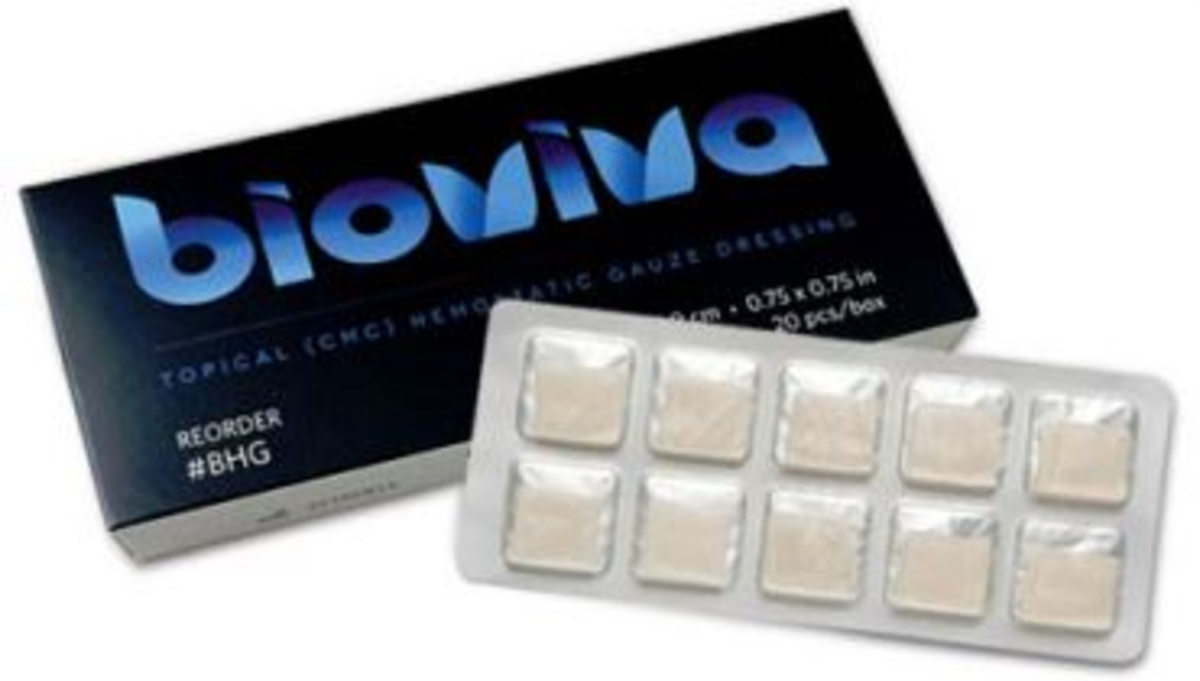 BioViva Hemostatic Gauze Dressing, 20/Pk, BHG