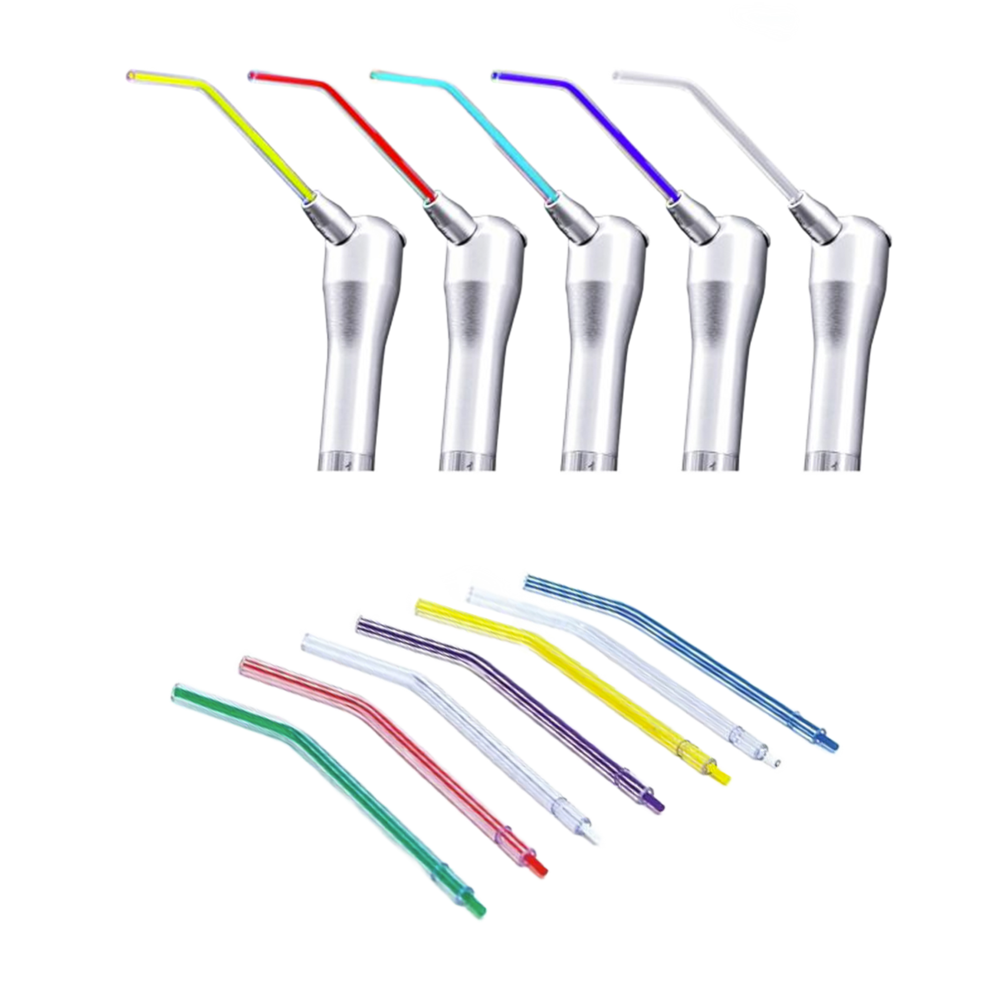 Crystal Tip Type Plastic Core Air/Water Tips, Rainbow, 250/Pk, AWPTC-250, AWPCT-250