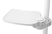 Post Mounted Utility Tray, Leaf-Shaped, White, 1/Pk, EZ-TRAY