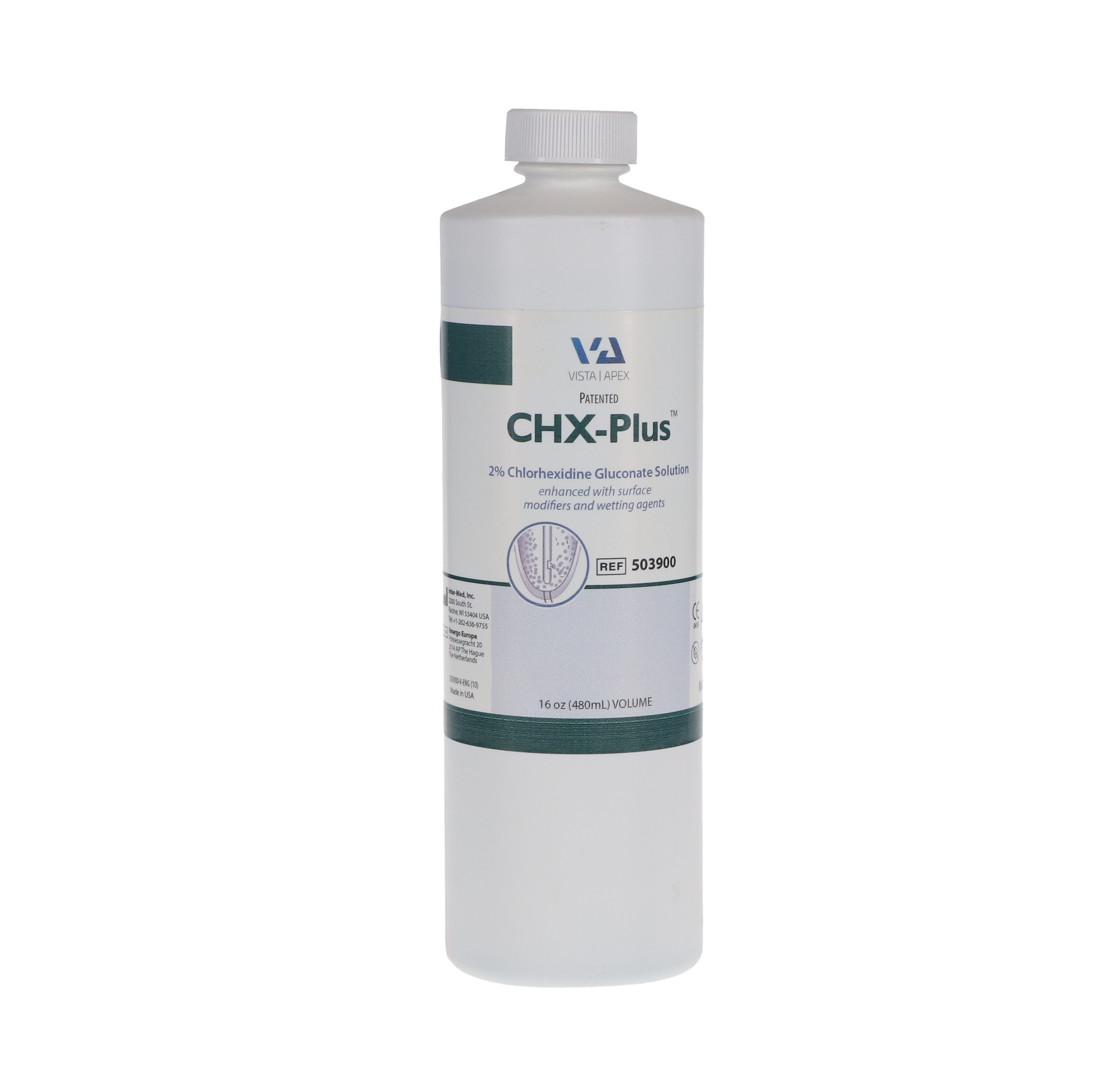 CHX-Plus Irrigant, 2% Chlorhexidine Gluconate, Bottle, 16 oz, 1/Pk, 503900