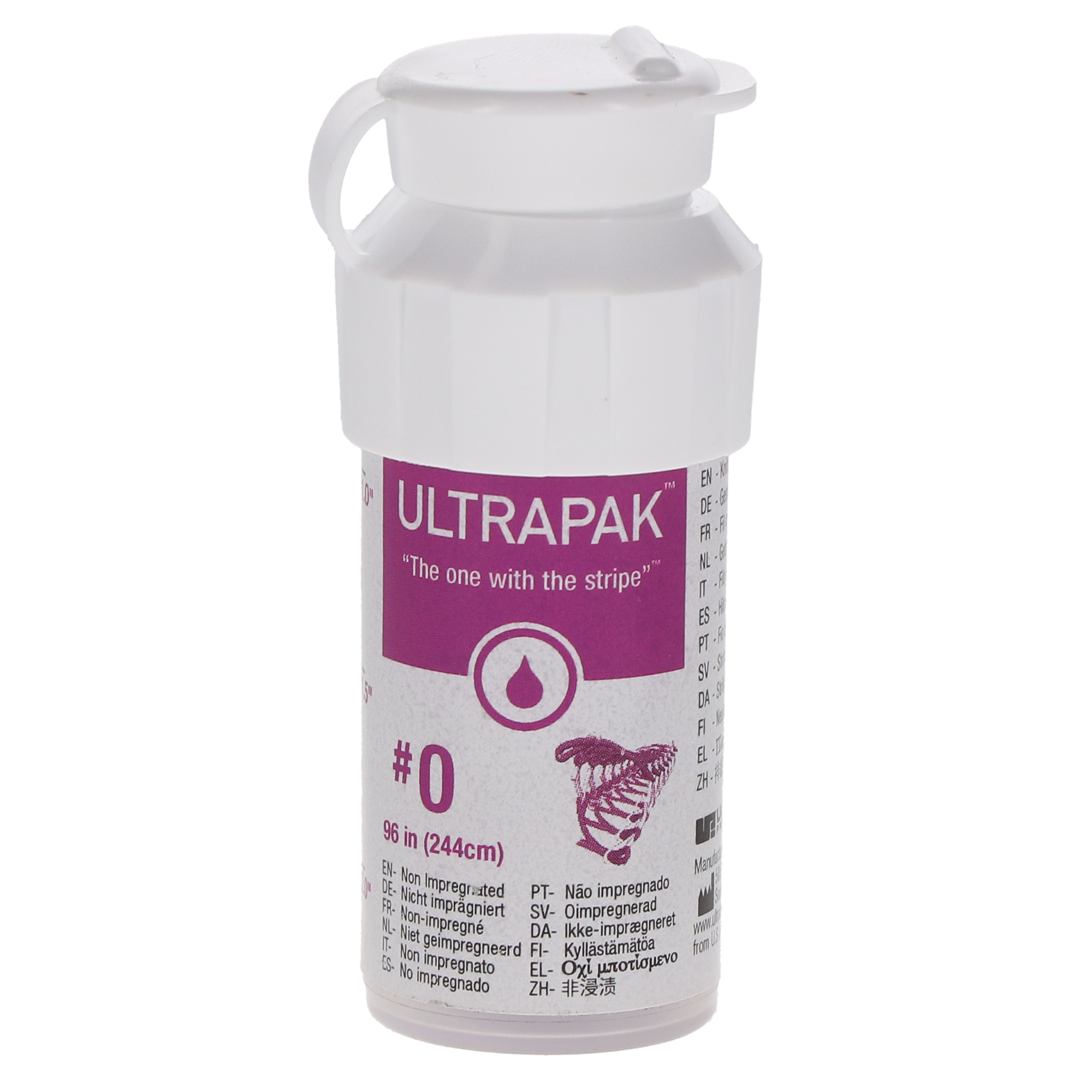 Ultrapak Knitted Retraction Cord, Regular, #0, Purple, 96