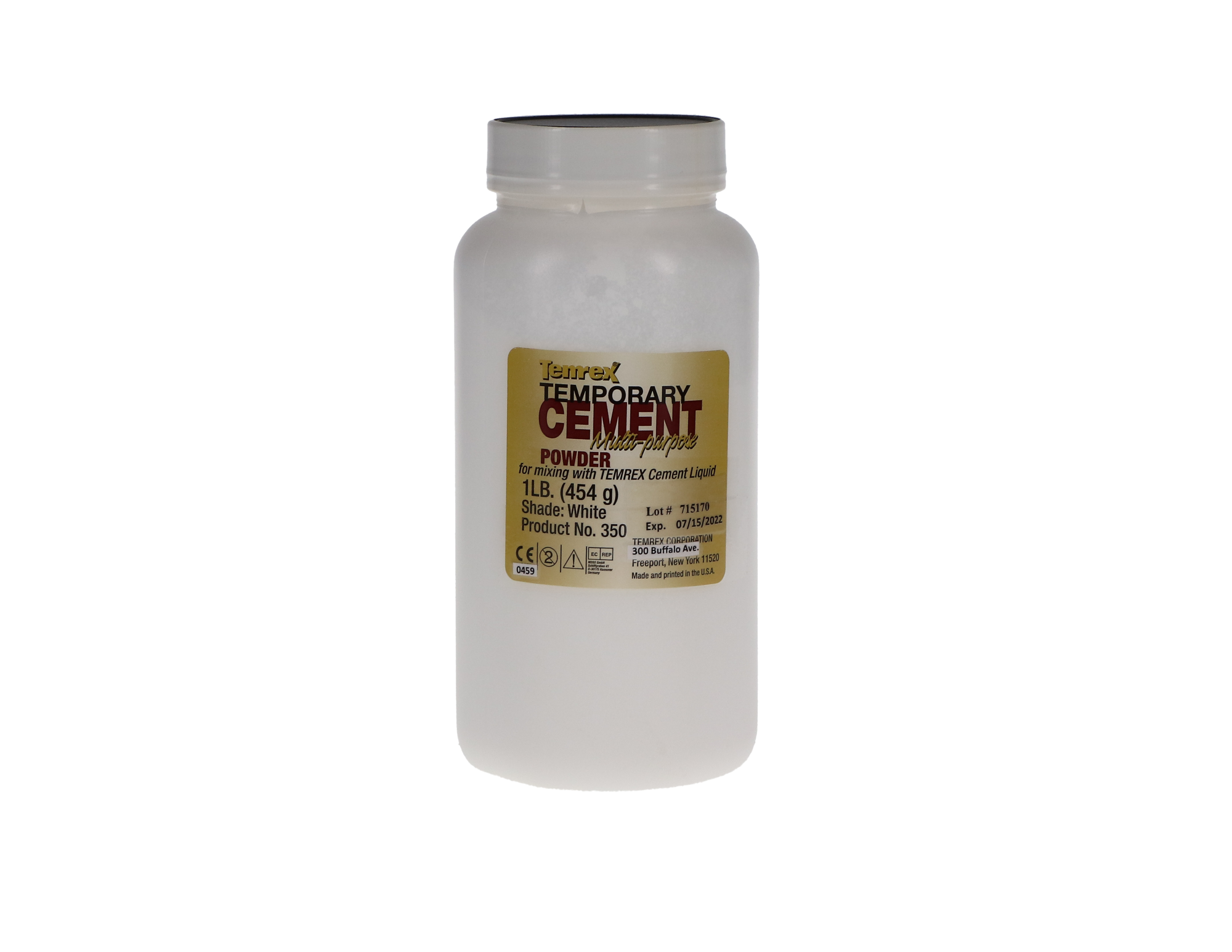 ZOE Temporary Cement, Powder Refill, 1 lb, White, 1/Pk, 350