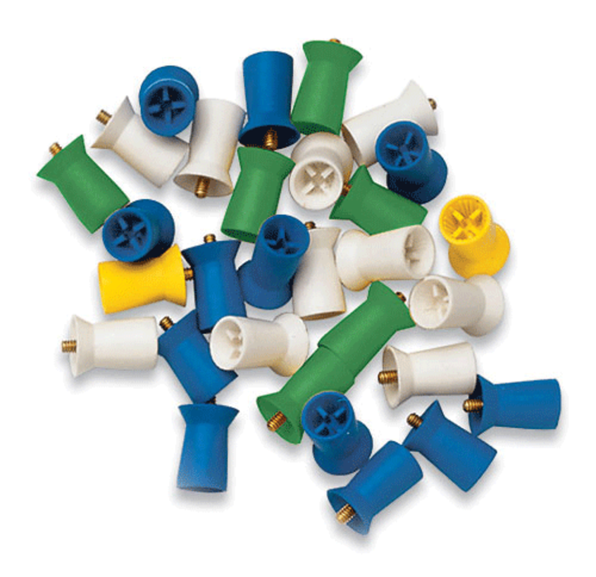 Densco Prophy Cups, Right Angle Latch, Soft Rubber with Skirt, Ribs & Recessed Webs, Blue, 144/Pk, 085232-144, (Discontinued)