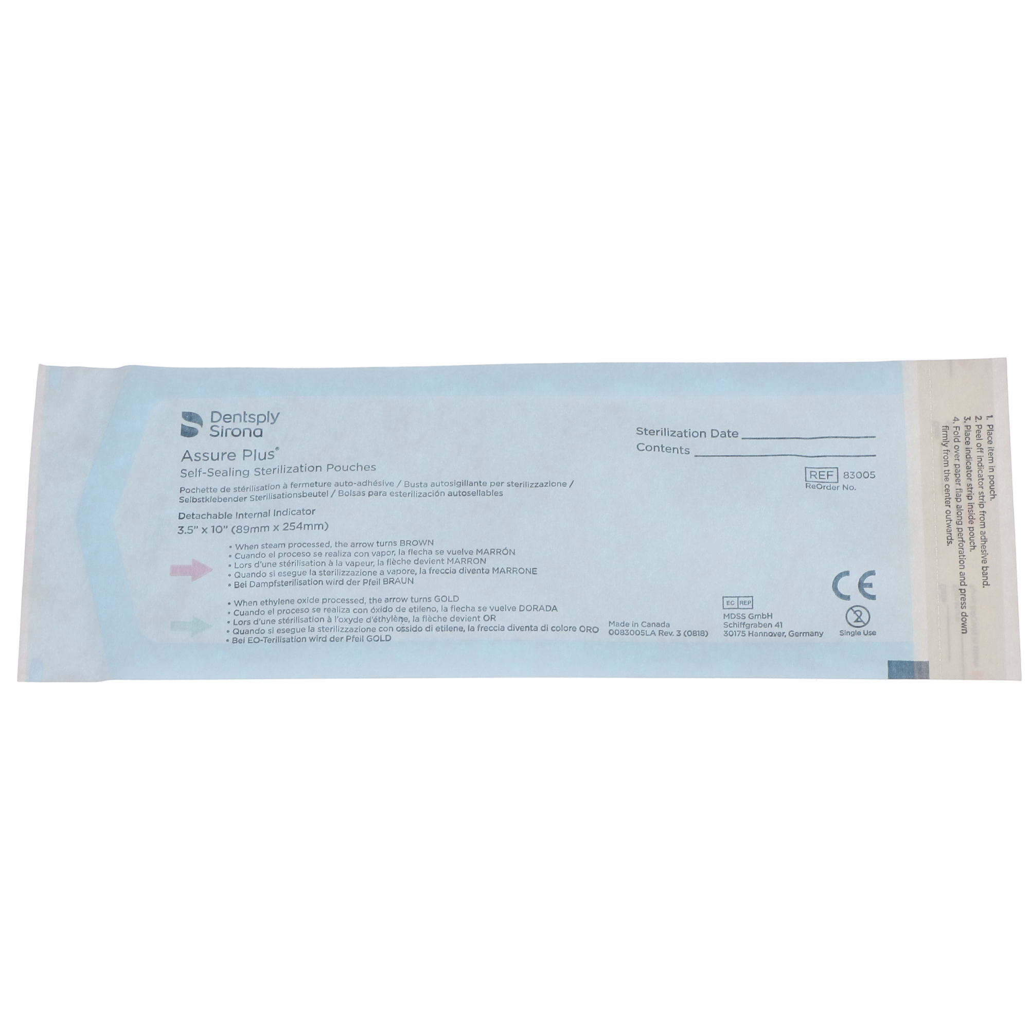 Assure Plus Sterilization Pouches, 11