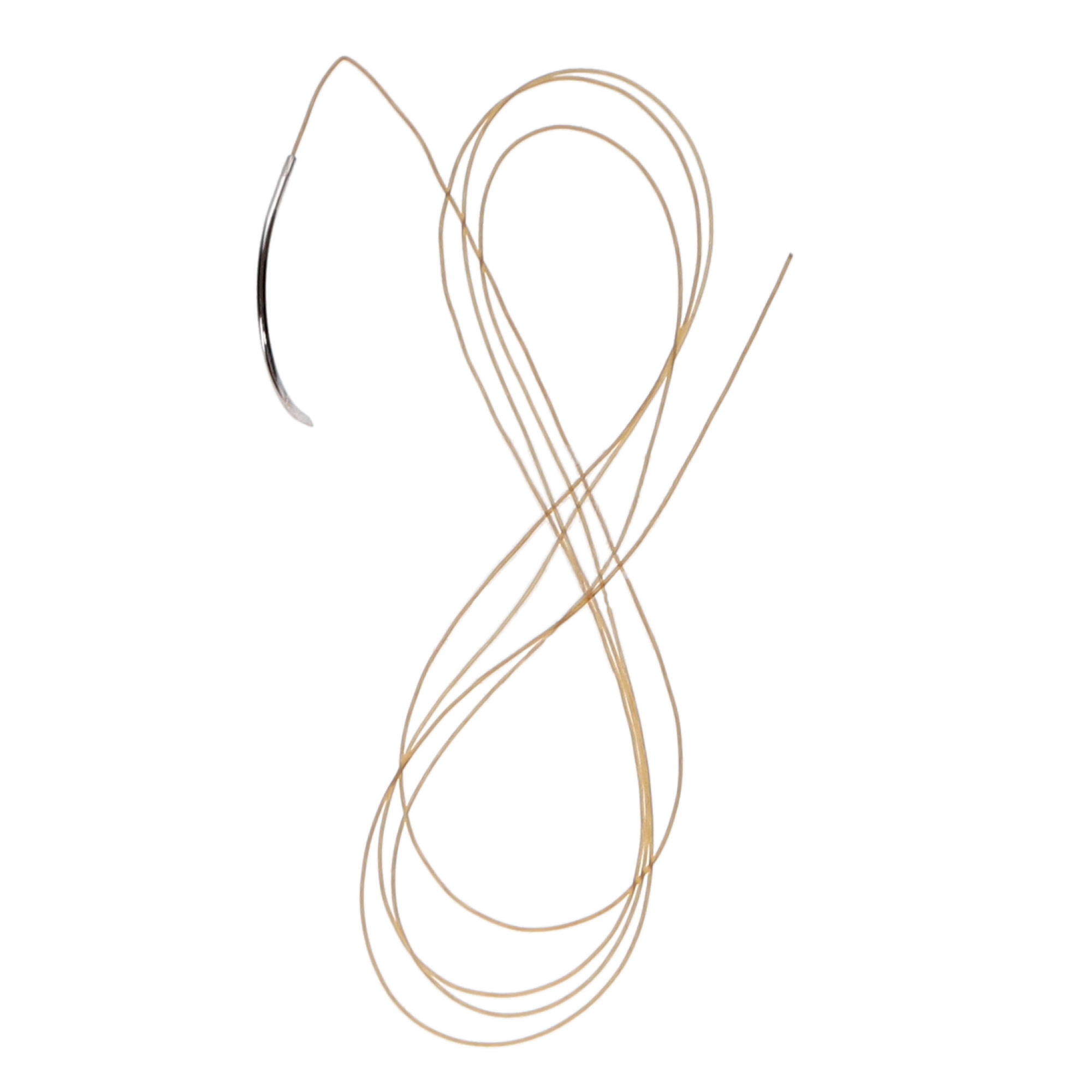 Chromic Gut Suture with C6 Needle (RC), 3/8 Circle, 18