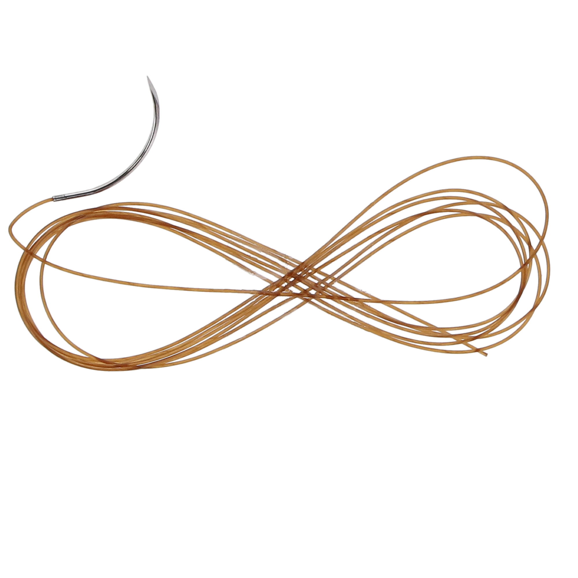 Chromic Gut Suture with C6 Needle (RC), 3/8 Circle, 27