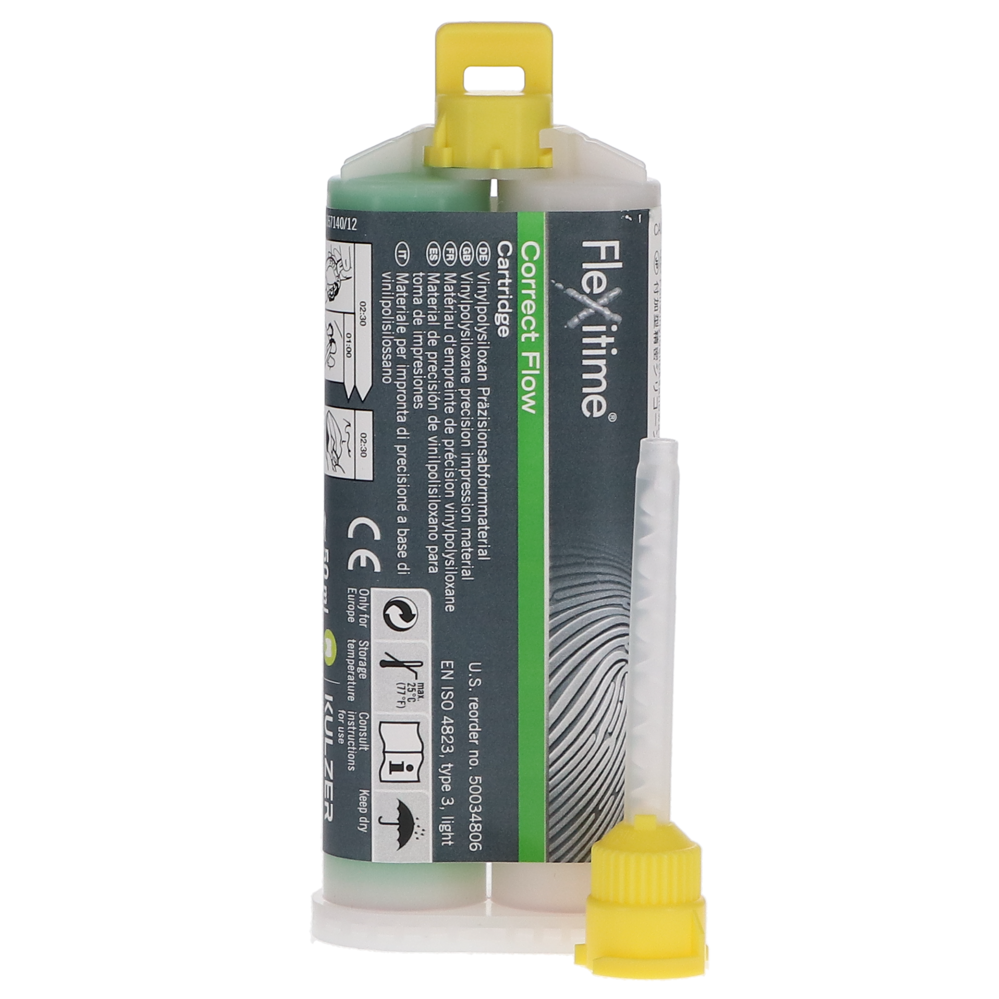 Flexitime VPS Precision Impression Material, Cartridge Refill Pack, Correct Flow, 50 ml, 2/Pk, 50034806