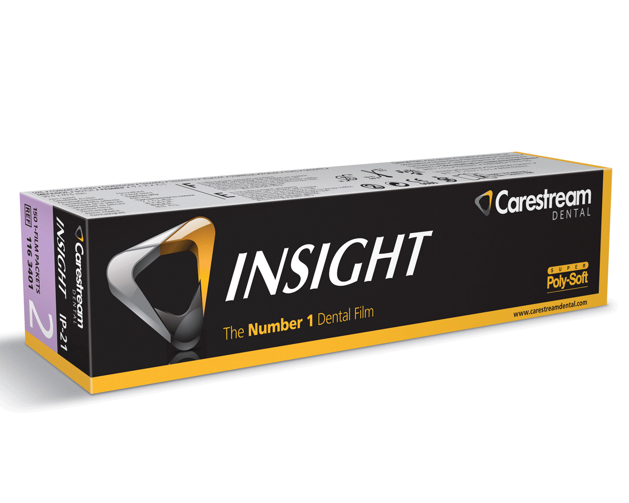 Insight Film IP-21 Paper, Single Film, Standard, Adult, # 2, 150/Pk