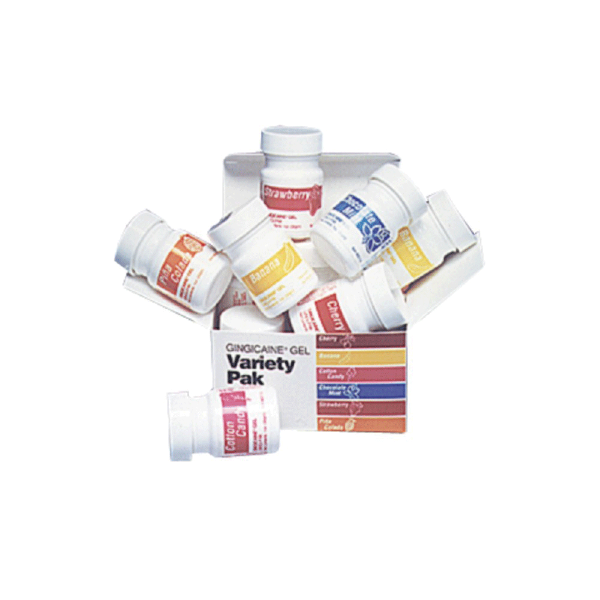 Gingicaine Topical Anesthetic Gel, 20% Benzocaine, 1 oz/Jar, Assorted, 1/Pk