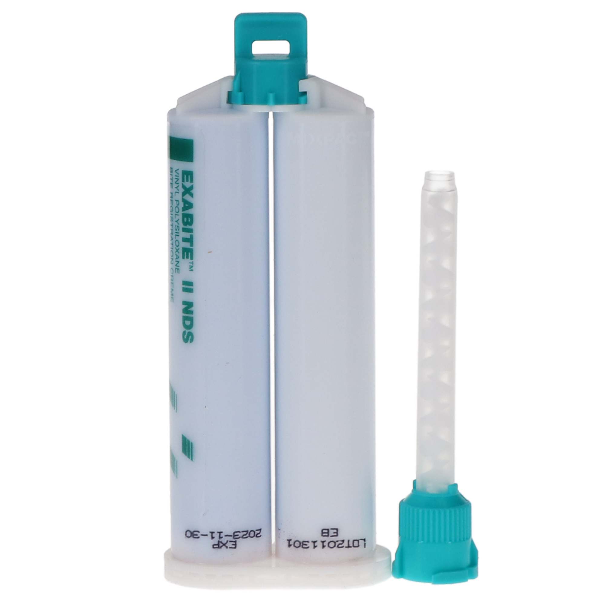 Exabite II NDS VPS Bite Registration, Fast Set, Creme 2-Cartridge Package, 48 ml, Aqua, 1/Pk, 132412