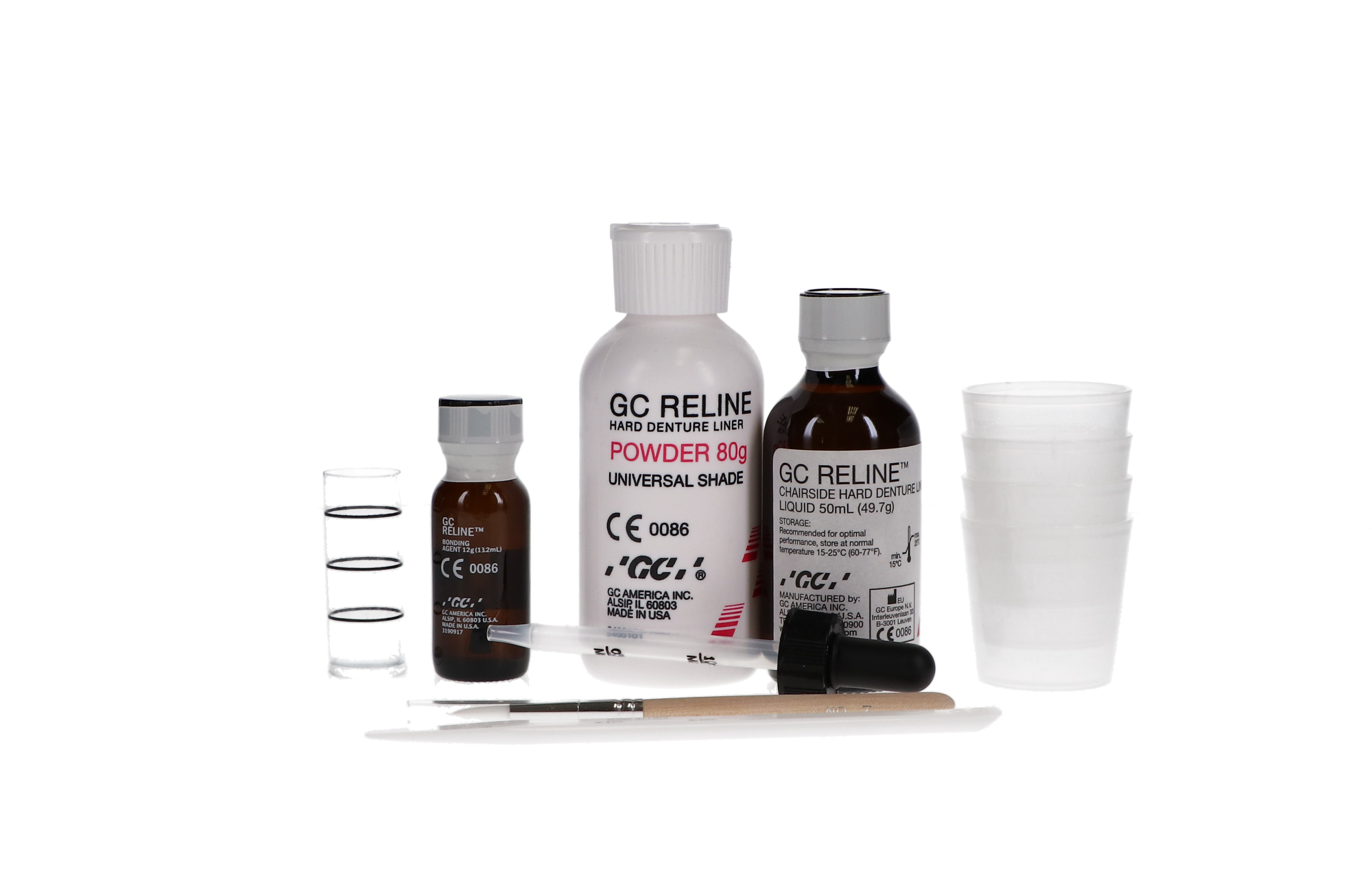 GC Reline Chairside Hard Denture Liner, Standard Pack, 1/Pk, 346001