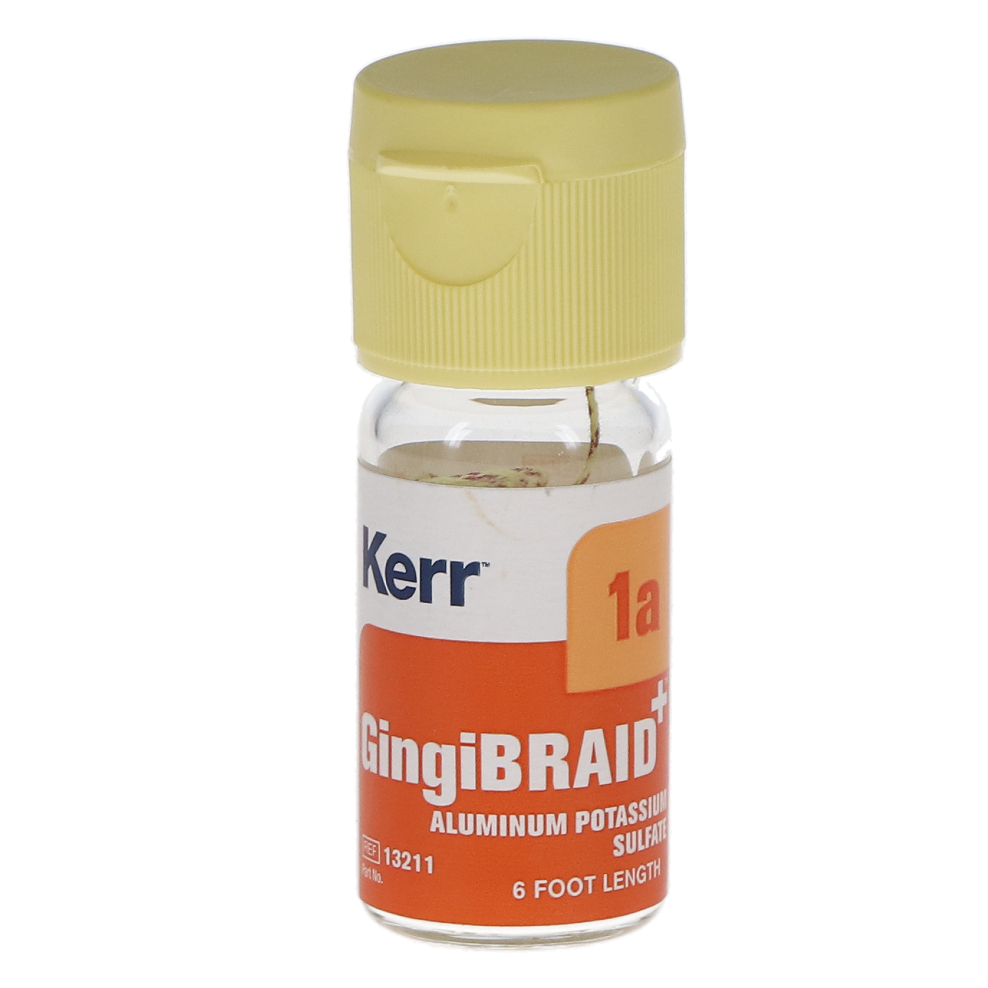 GingiBraid+ Retraction Cord, with Aluminum Potassium Sulfate, # 1, Small, Yellow with Purple, 1/Pk, 13211