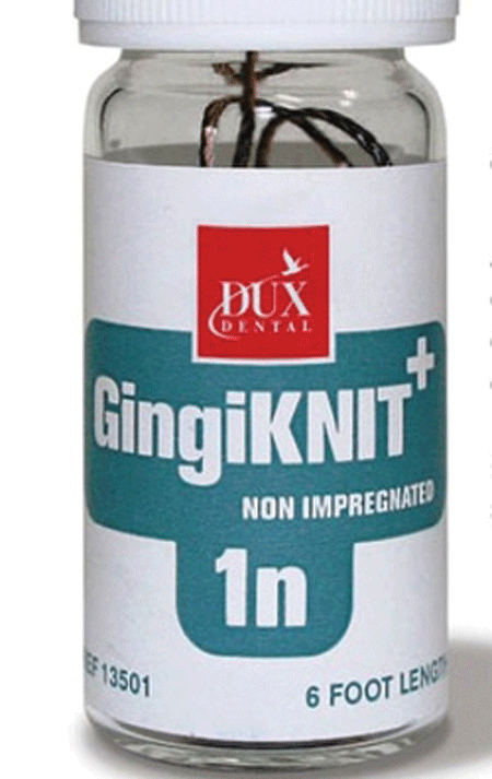 GingiKnit+ Retraction Cord, Non-Impregnated, # 1, Medium, 1n, 1/Pk