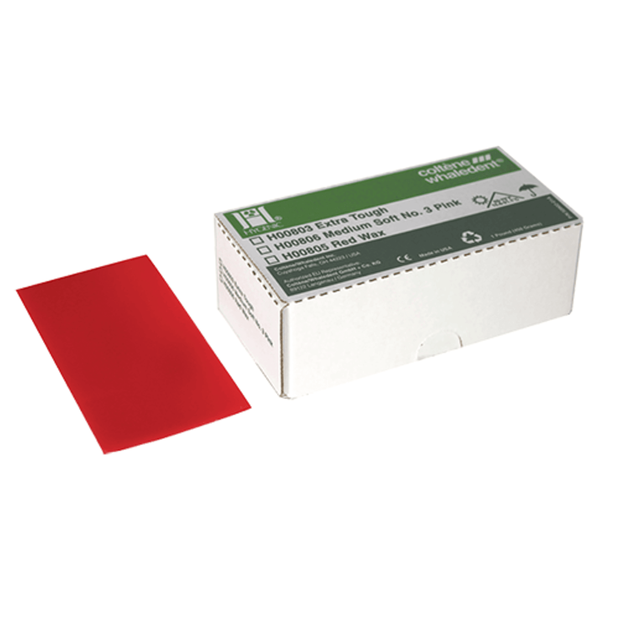 Hygenic Baseplate Wax, Medium Soft, Red, 1 lb, # 3, 1/Pk, H00805 (discontinued)