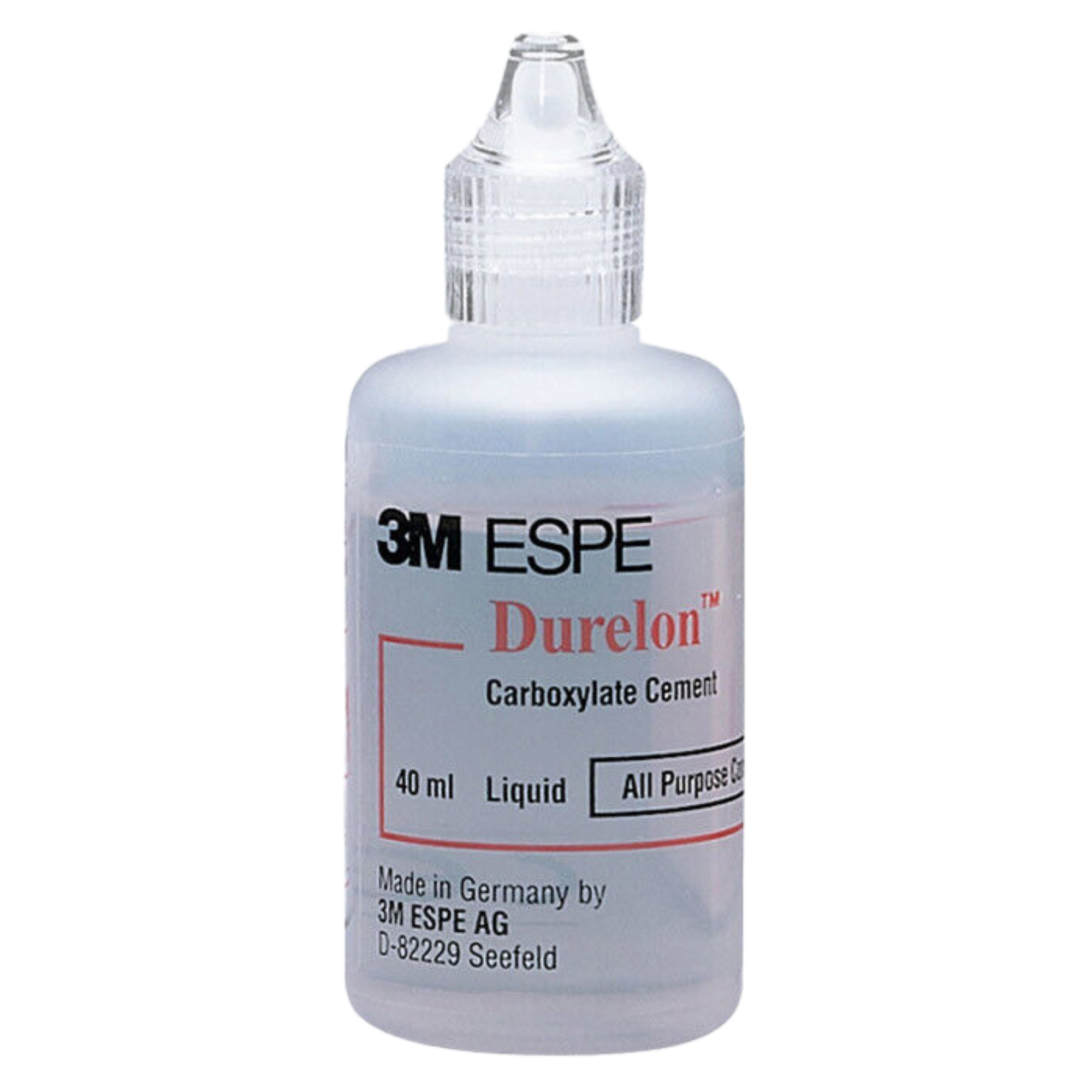 Durelon Carboxylate Luting Cement, Triple Liquid Refill, 40 ml, 1/Pk