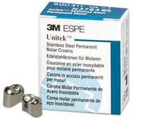 Unitek Preformed Stainless Steel Crowns, Adult, Second Permanent Molar, Lower Left, # 5, 5/Pk