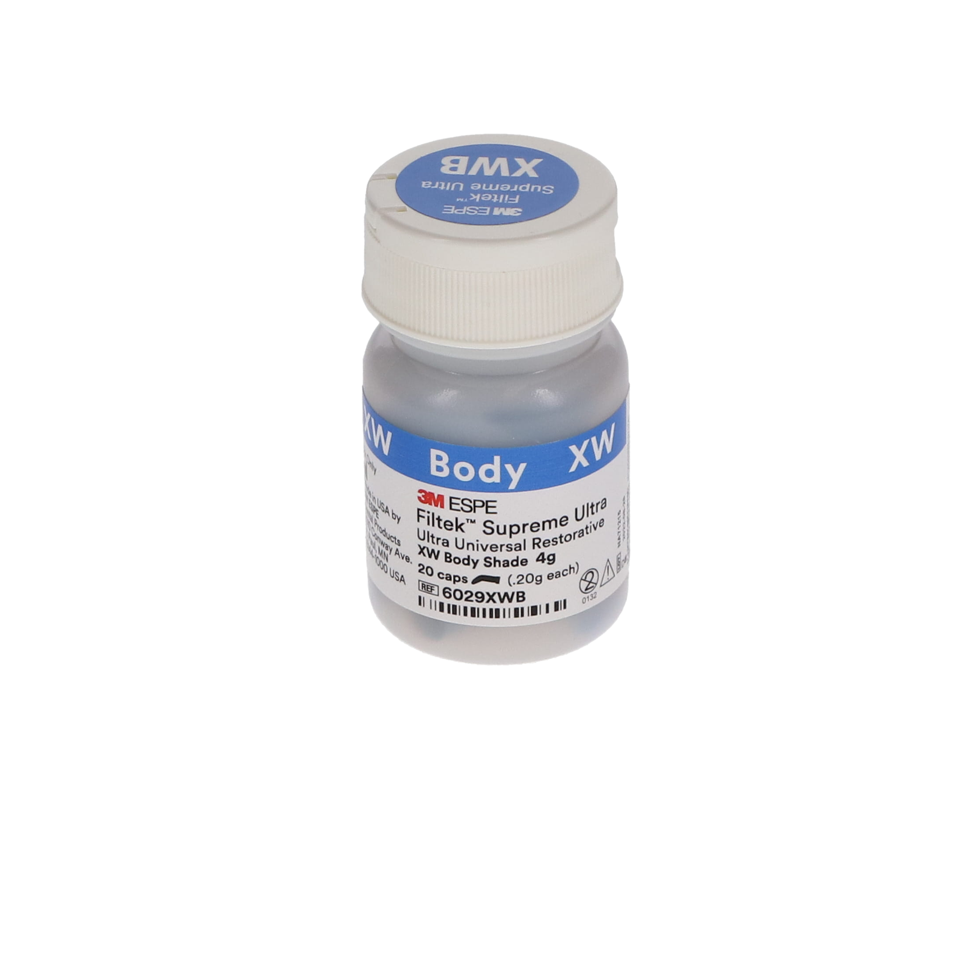 Filtek Supreme Ultra, Capsule Refill, 0.2 g, Body, Extra White, 20/Pk