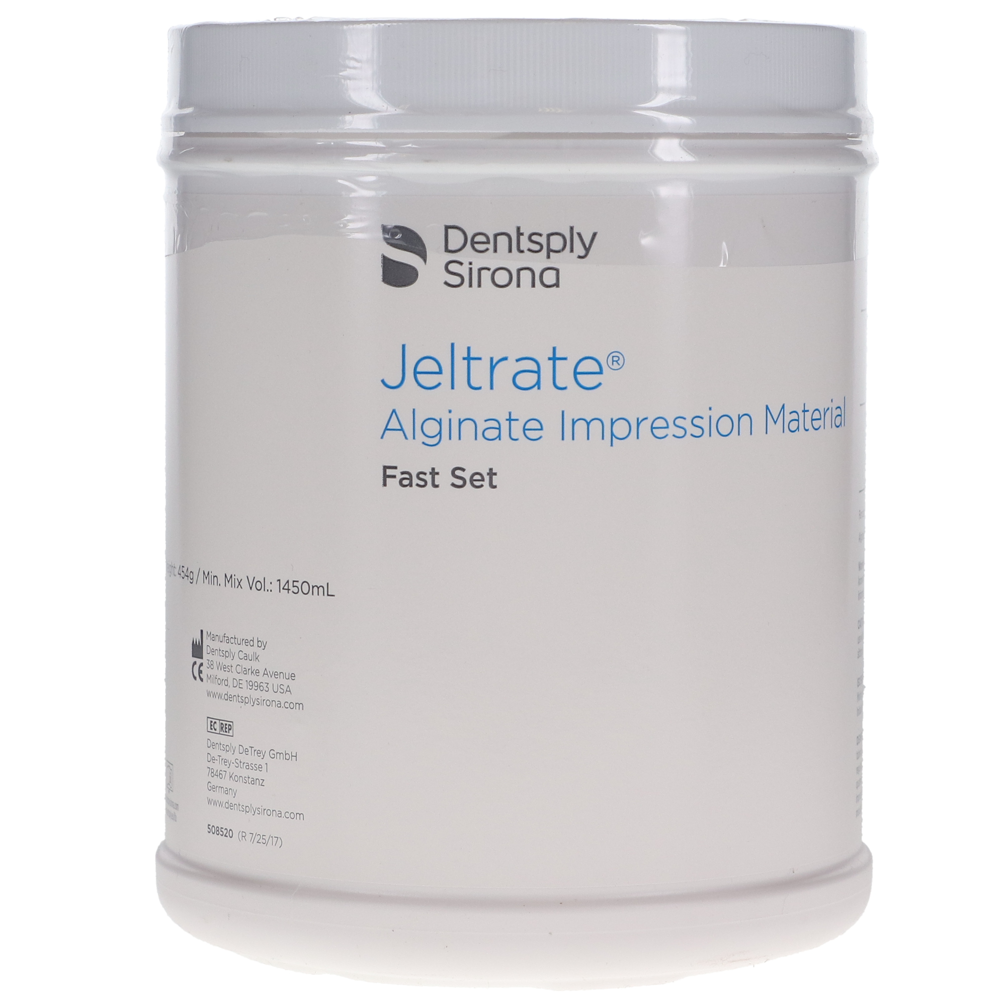 Jeltrate Alginate Impression Material, Fast Set, Can, 1 lb, 1/Pk, 608522