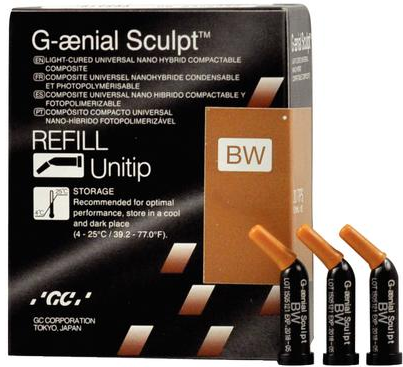 G-aenial Sculpt Universal Composite, Unitip Refill, 0.16 ml, BW, 10/Pk