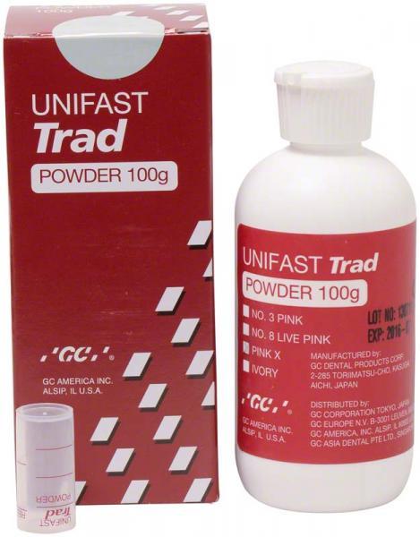 Unifast Trad General-Purpose Acrylic Resin, Powder Refill, 100 g, Ivory, 1/Pk
