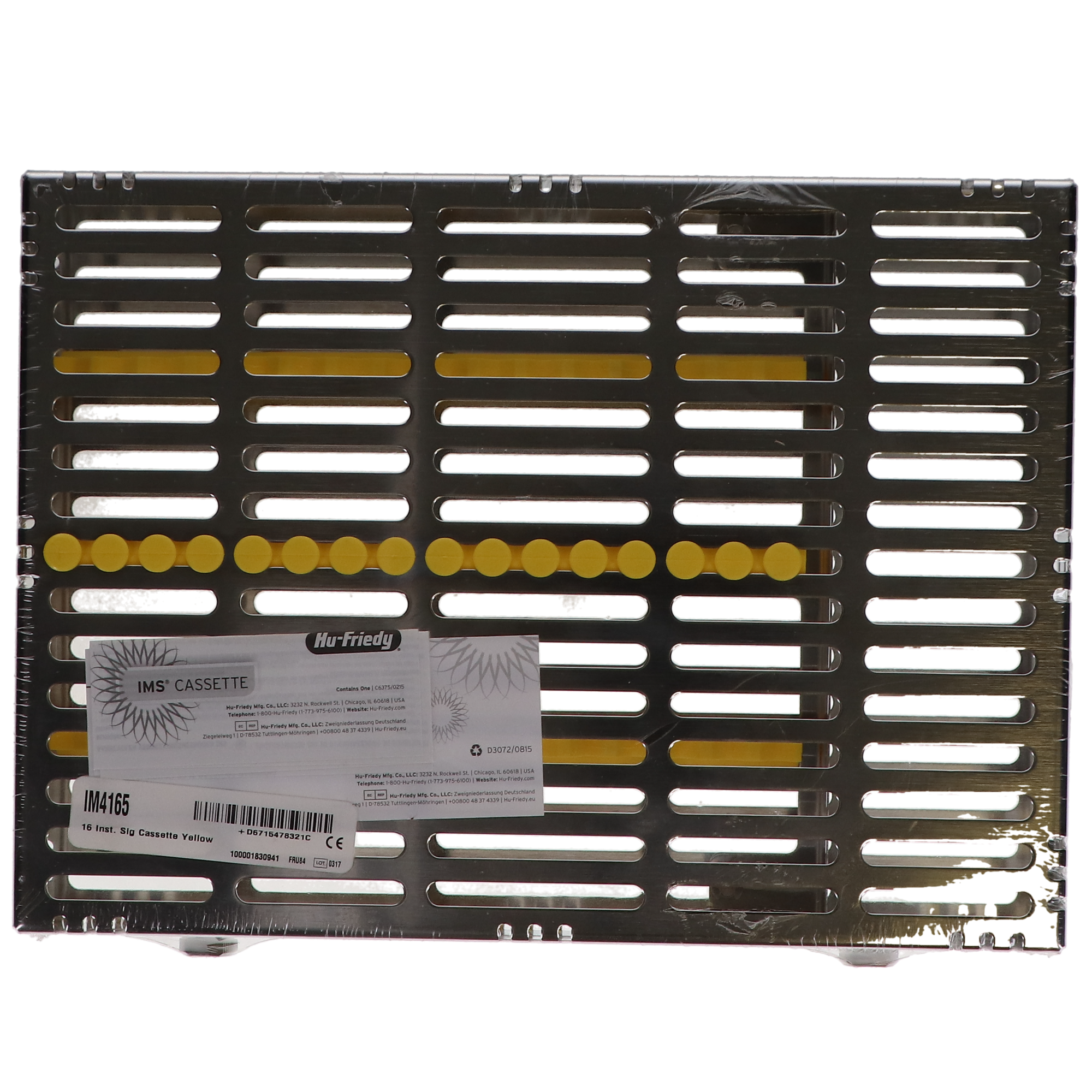 IMS Signature Series Cassette, 16-Instrument, Large, Yellow, 1/Pk, IM4165