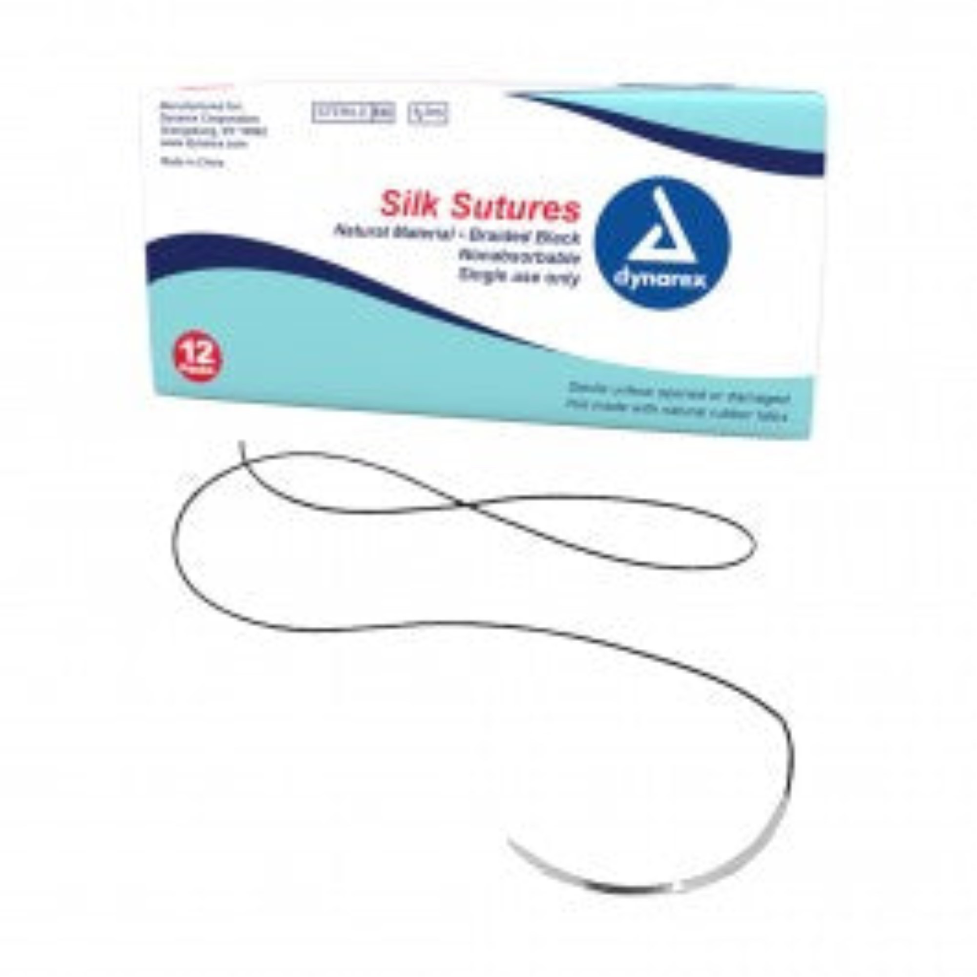 4-0 Braided Silk Sutures with C-3 Needle, 18