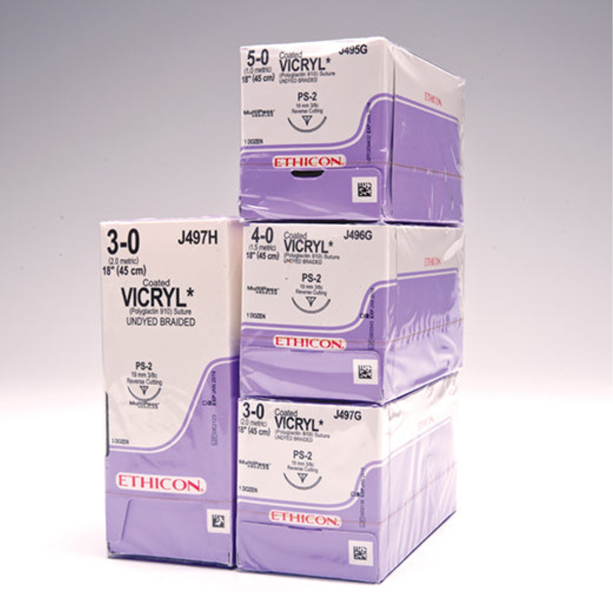 4-0 Coated Vicryl Sutures with FS-2 Needle, 18