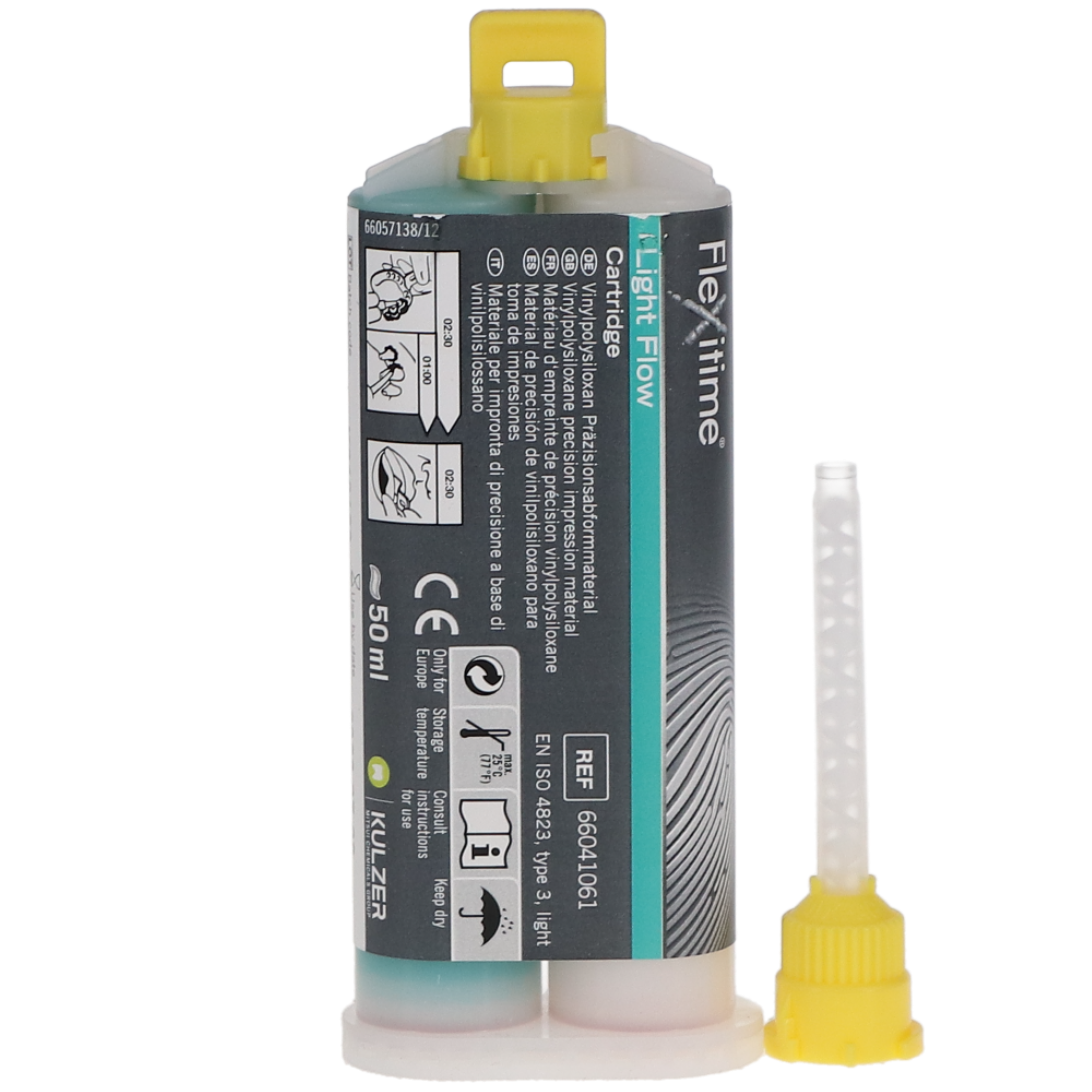 Flexitime VPS Precision Impression Material, Cartridge Refill Pack, Light Flow, 50 ml, 2/Pk, 66041061