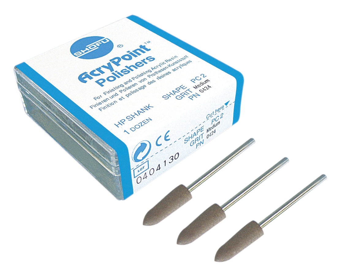 AcryPoint Lab Polishers, HP, Bullet, # BP1, 10 mm, Coarse, Dark Grey, 6/Pk