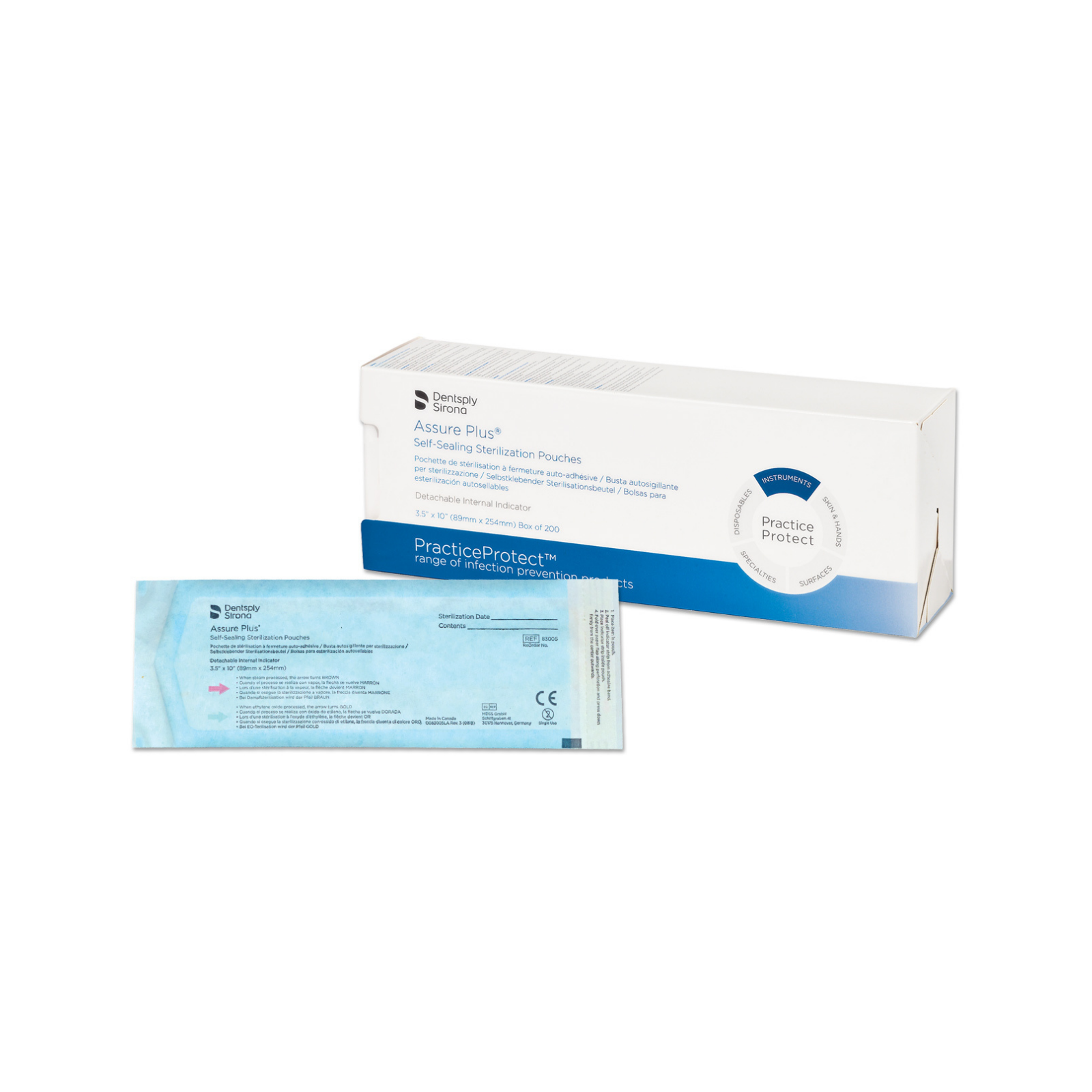 Assure Plus Sterilization Pouches, 5.25