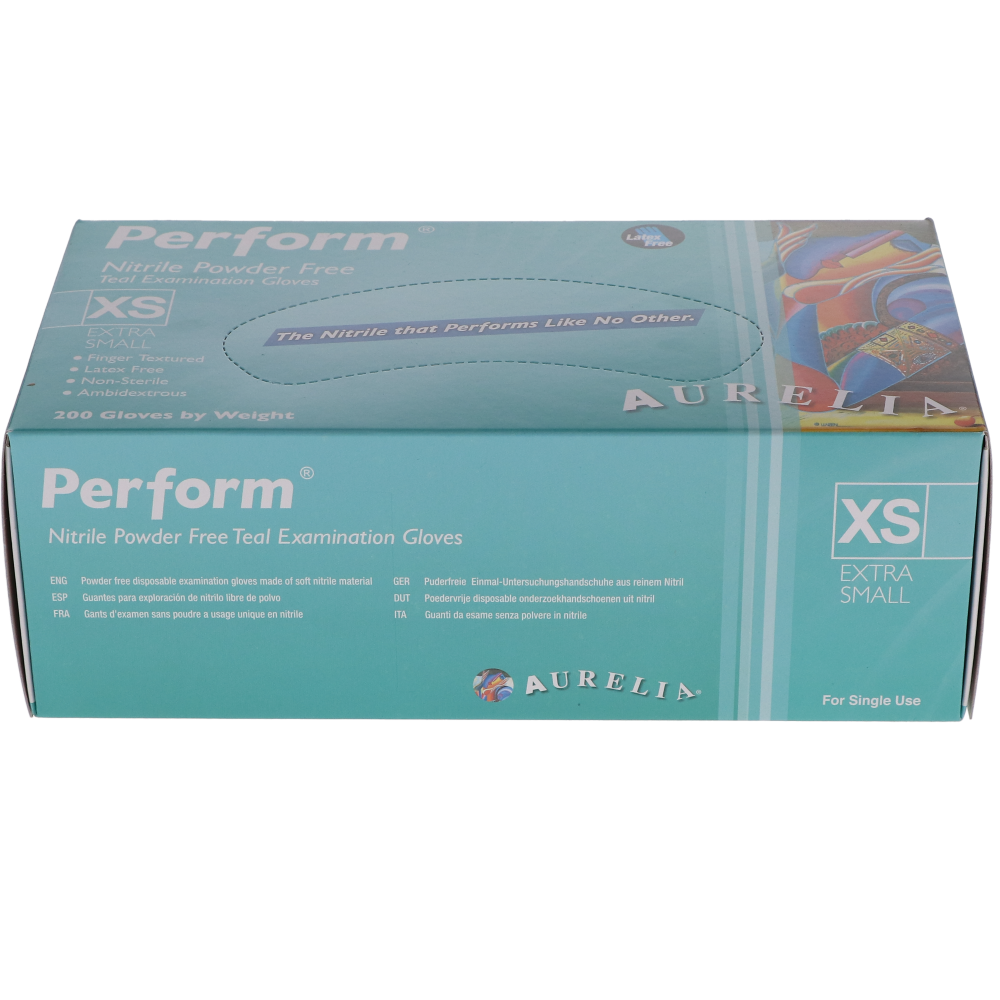 Aurelia Perform Nitrile Examination Gloves, Powder-Free, Extra Small, 200/Box, 92395