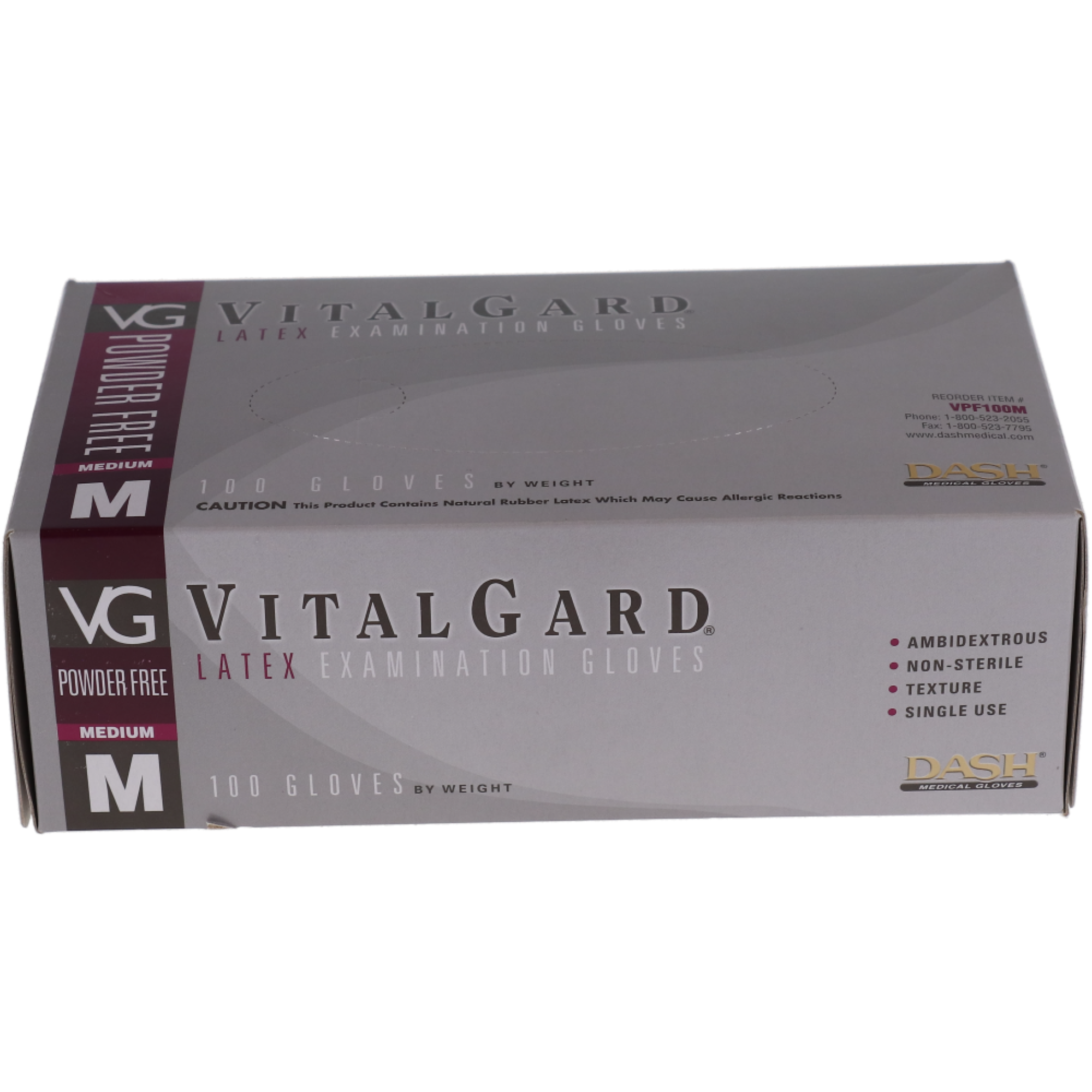 Aurelia Vibrant Chlorinated Examination Latex Gloves, Micro-Textured, Powder-Free, Large, 100/Box, 98228