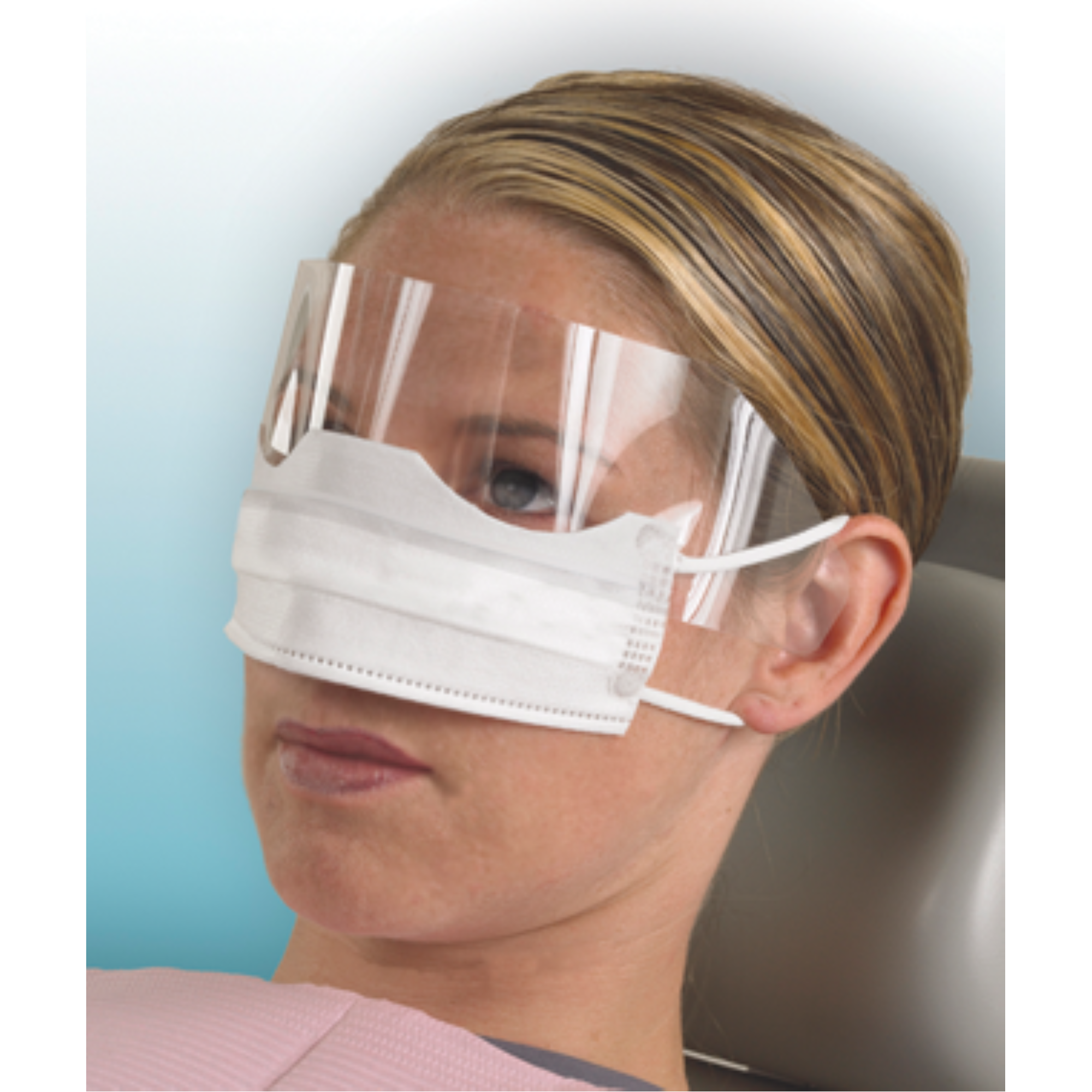 Patient Safety Mask, with Shield, White, 25/Pk, GCPAT