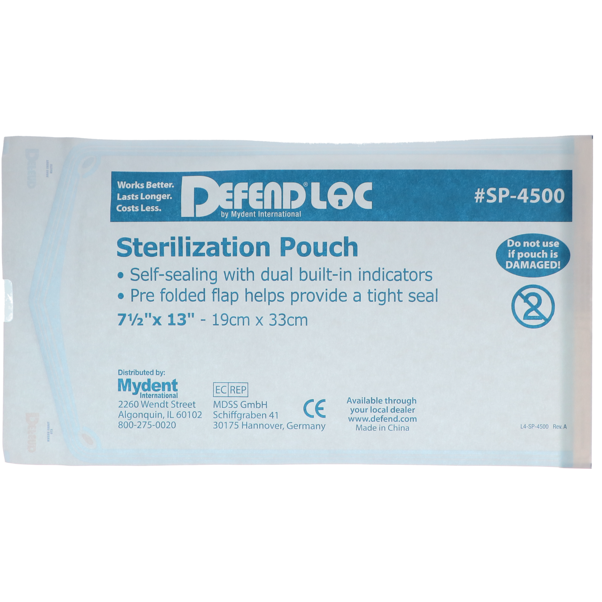 Defend Sterilization Pouches, 7.5