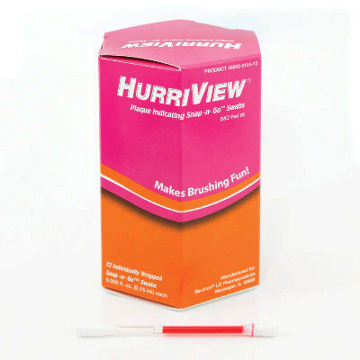 HurriView Snap-n-Go Swabs, 0.15 ml, Pink, 72/Pk, 0283-0104-72