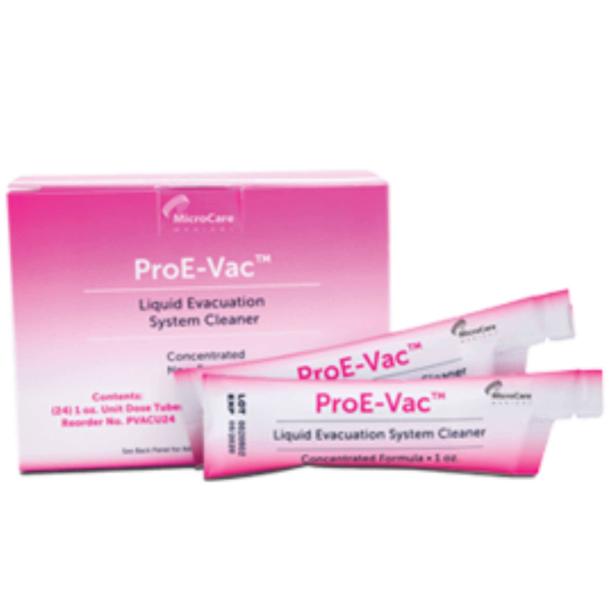 ProE-Vac Liquid Evacuation System Cleaner, Unidose, 1 oz, Fresh Mint, 24/Pk, PVACU24