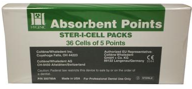 Ster-I-Cell Absorbent Paper Points, Coarse, 180/Pk, H03205