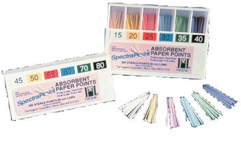 Hygenic SpectraPoint Absorbent Paper Points, Sterile, Bulk Pack, # 15, White, 200/Pk, H07677