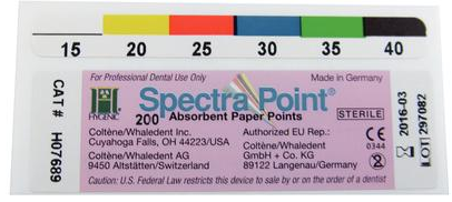 Hygenic SpectraPoint Absorbent Paper Points, Sterile, Bulk Pack, # 15-40, Assorted, 200/Pk, H07689