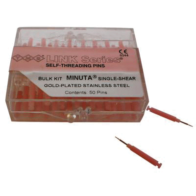 Thread Mate System Link Pins, Gold-Plated Stainless Steel, Single-Shear, Regular Bulk Kit, 0.027