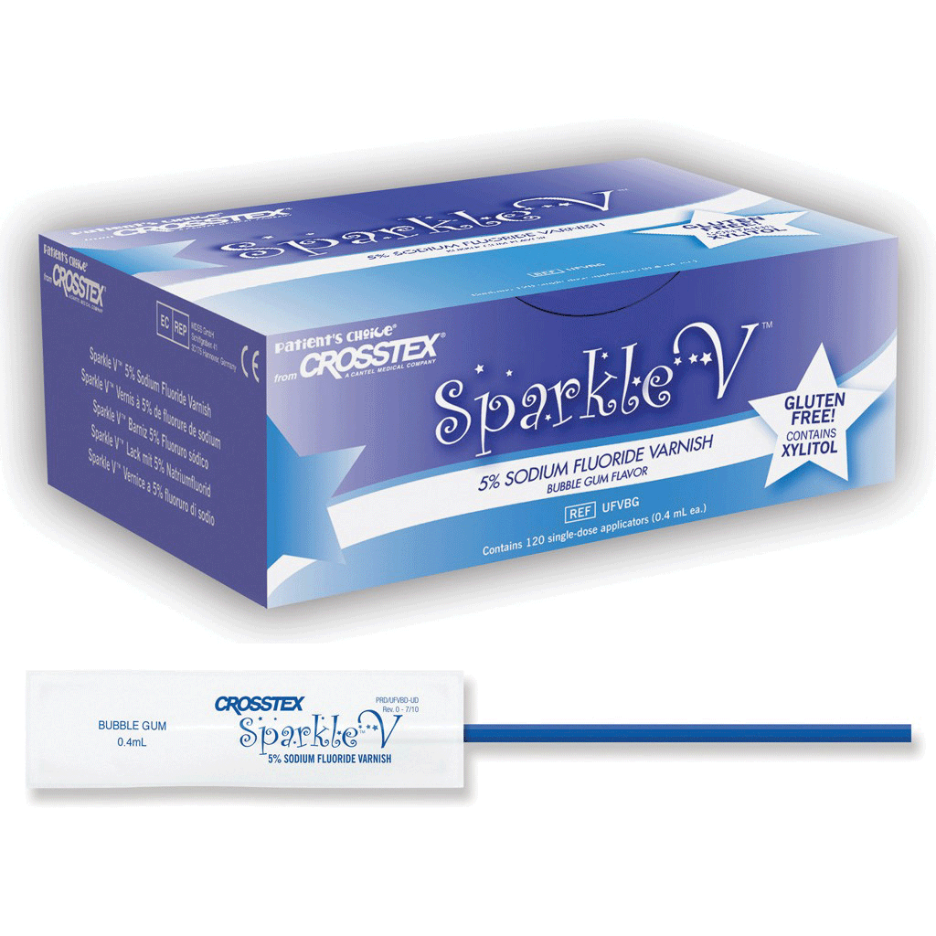 Sparkle V Varnish, 5% NaF, BubbleGum, 120/Pk, UFVBG