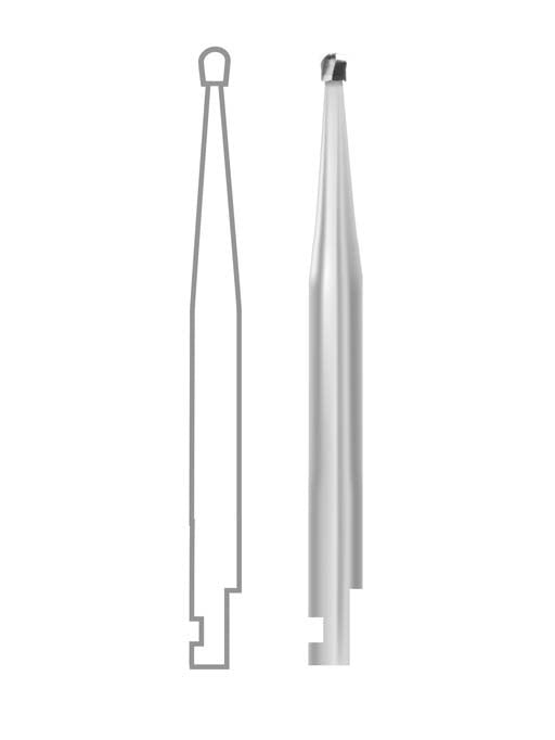 Midwest Operative Carbide Burs, LA, Round, 1.0 mm, # 2, 100/Pk