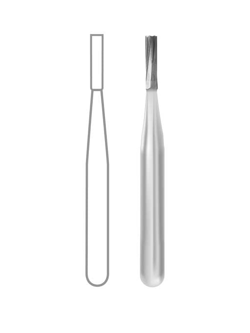 Midwest Operative Carbide Burs, FG, Straight Flat End Fissure, 0.9 mm, # 56, 100/Pk