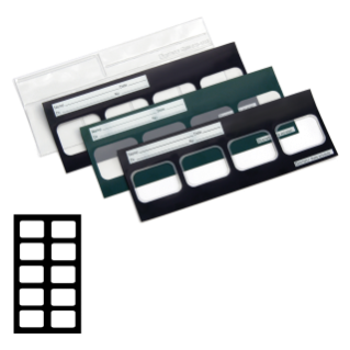 EZ-View X-Ray Pocket Mounts, 10BW, # 2, Black, 100/Pk