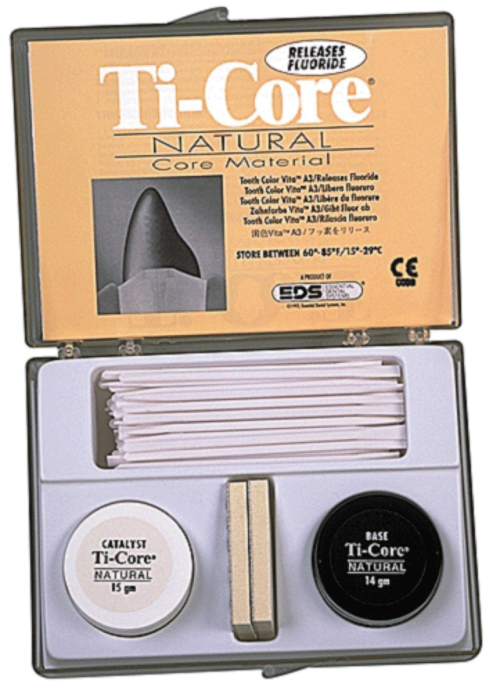 Ti-Core Base & Catalyst Core Build-Up Material, Self-Cure, Fast Set, Complete Kit, Natural A3, 1/Pk, 815-00