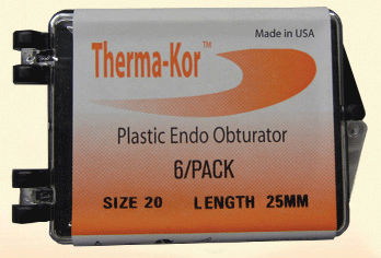 Therma-Kor Plastic Obturator 25 mm 6/Pk #35