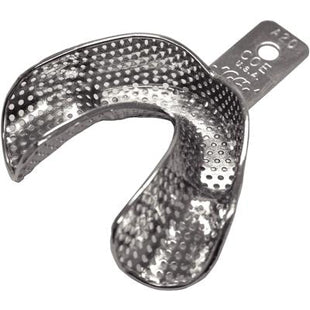Coe Nickel-Plated Metal Perforated Depressed Anterior Denture Impression Trays, # A20, Lower, 1/Pk, 268201