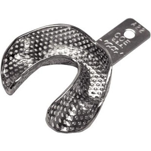 Coe Nickel-Plated Metal Perforated Depressed Anterior Denture Impression Trays, # A22, Lower, 1/Pk, 268221