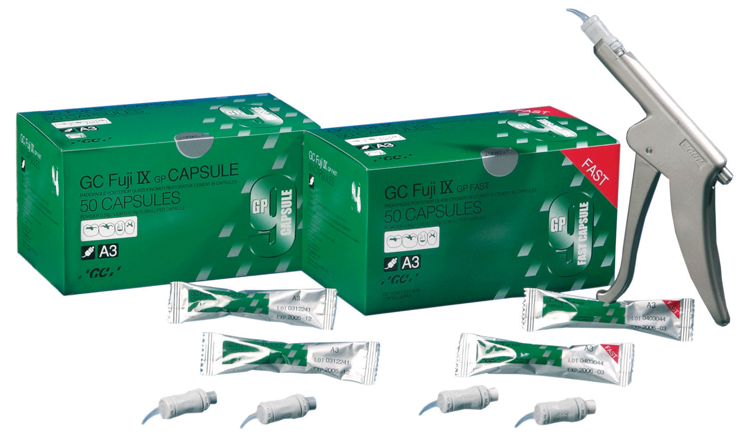 GC Fuji IX GP Regular Capsules, Starter Pack, Assorted, 48/Pk